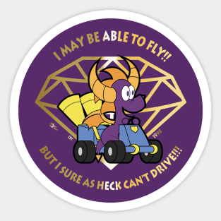 Spyro The Drivin' Dargon Sticker